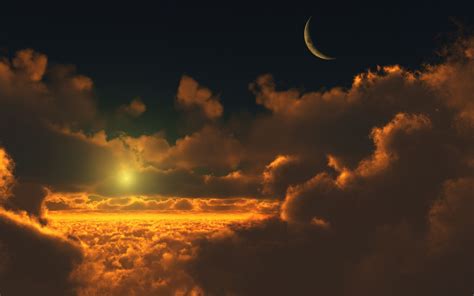 nature, Clouds, Moon Wallpapers HD / Desktop and Mobile Backgrounds