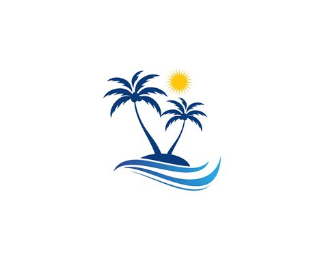 Palm tree summer logo template 597206 Vector Art at Vecteezy