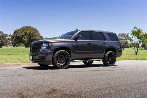 Black on Black Chevy Tahoe with Custom Projector Headlights — CARiD.com Gallery