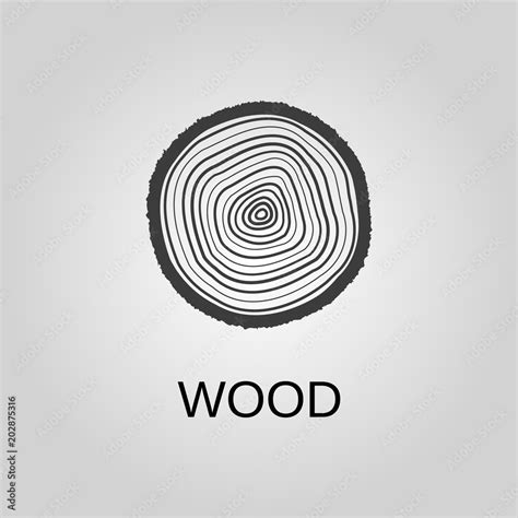 Wood icon. Wood symbol. Flat design. Stock - Vector illustration Stock Vector | Adobe Stock