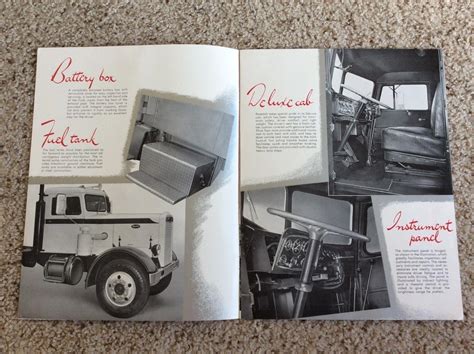 1940s Peterbilt lightweight heavy-duty trucks, original factory printed ...