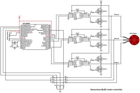 Sensorless BLDC motor control with PIC microcontroller and mikroC