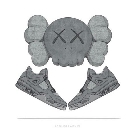 Name: Kaws X Jordan IV Artist: Kaws Dimensions: Media: Year Created: 2017 | Kaws wallpaper, Bape ...