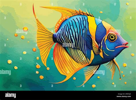 angelfish watercolor art Stock Vector Image & Art - Alamy