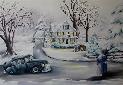 Good Old Fashioned Christmas Painting by Denise Theobald