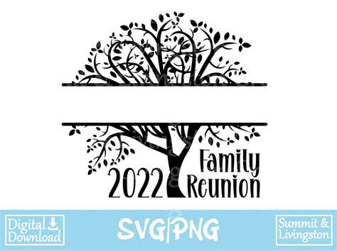 Family Reunion 2024 SVG/PNG Split Middle Family Tree Create ...