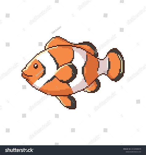 Nemo Fish Pixel Art Symbol Isolated Stock Vector (Royalty Free) 2132948079 | Shutterstock