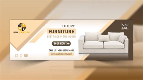 Furniture Web Banner Design PSD – GraphicsFamily