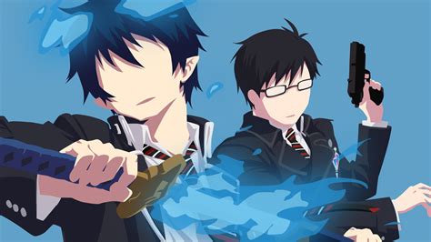 Download Minimalist Tie Pointed Ears Katana Pistol Gun Weapon Glasses Ao No Exorcist Yukio ...