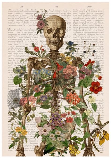 Floral Skeleton Print Skeleton Art Print Anatomy Wall Art Aesthetic Art Print Doctors Office ...