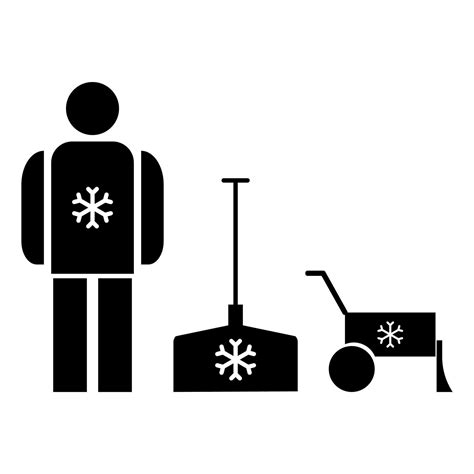 Snow removal icon black color vector illustration image flat style 5218000 Vector Art at Vecteezy