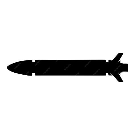 Premium Vector | Silhouette vector illustration of a missile