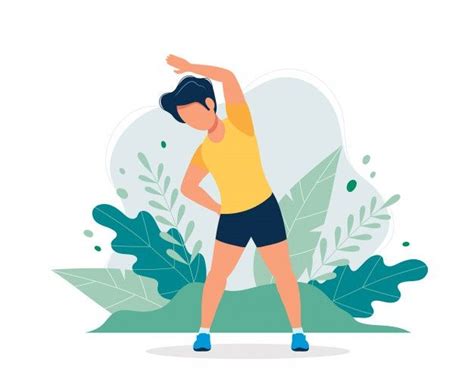 Happy man exercising in the park. | Premium Vector #Freepik #vector #people #design #green #man ...