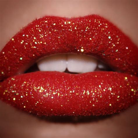 Red Glitter Lipstick