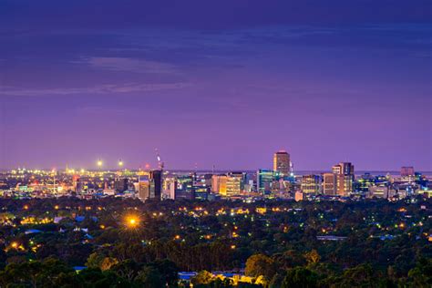 Adelaide City Skyline Stock Photo - Download Image Now - iStock