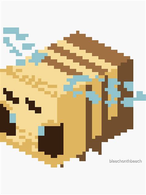 "Minecraft Bee Pixel Art" Sticker for Sale by bleachonthbeach | Redbubble