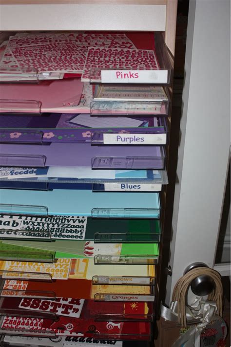 a dash of scraps: scrapbook paper organization