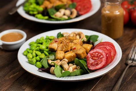 Crispy Sesame Tofu Salad w/ Miso Dressing- Veggie Chick