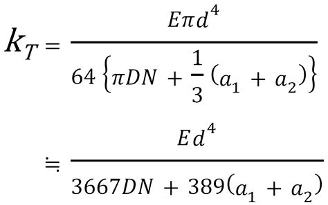 Torsion Springs: Calculation Formulas | Tokai Spring industries, Inc.