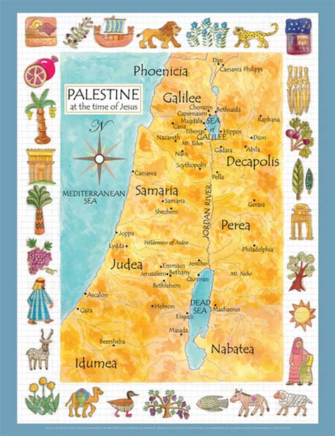 Palestine in the Time of Jesus Map Paper - Anna Payne-Krzyzanowski ...