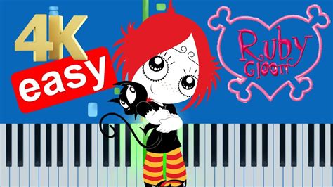 Ruby Gloom Theme Song (Slow Easy Medium) Piano Tutorial 4K - YouTube