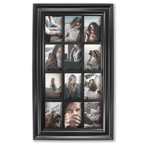 Photo Frame Picture Frame 12 Opening 29" x 17" Wall Hanging Photo Frame 6" x 4" Photo Sockets x ...