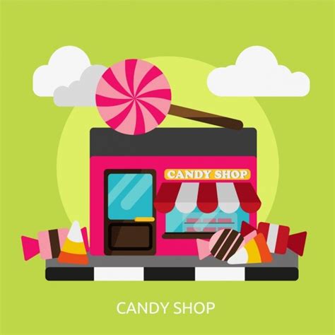 Free Vector | Candy shop background design