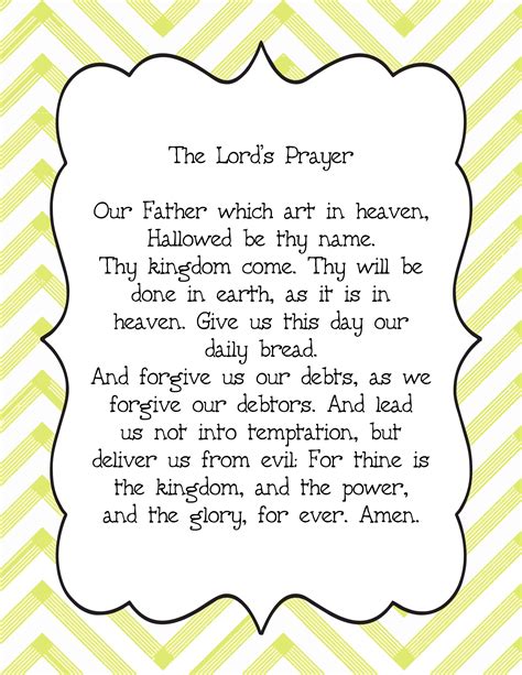 Lord's Prayer Craft - 10 Free PDF Printables | Printablee