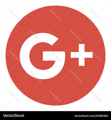 Google plus logo icon Royalty Free Vector Image