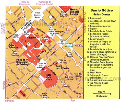 Barcelona quarters map - Map of barcelona quarters (Catalonia Spain)