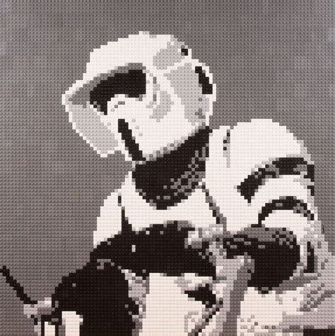 Lego Mosaic Star Wars Scout Trooper | Lego mosaic, Brick art, Lego star ...