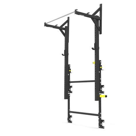 Wall Mounted Fold Up Squat Rack and Pull-Up Bar Kit - Again Faster