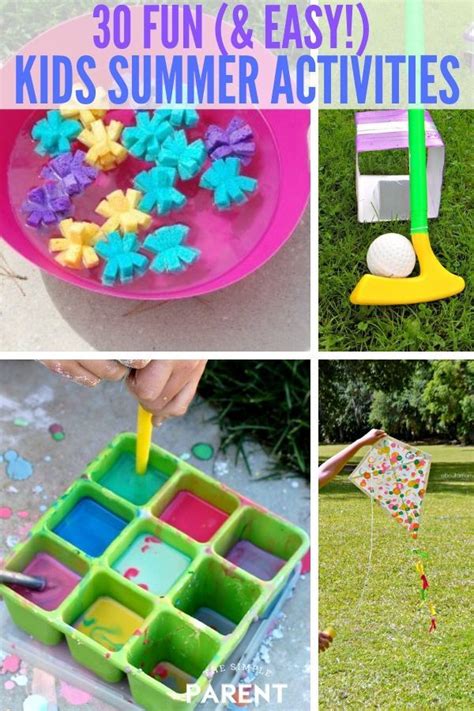 Easy Summer Activities. Check out these fun summer activities for kids! They're great fo ...