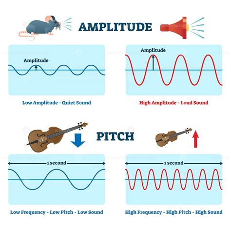 Amplitude and pitch vector illustration - VectorMine