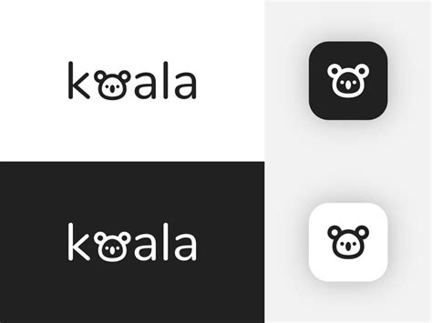 the logo for koala is shown in three different colors