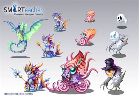 Prodigy Water Monsters by *kokodriliscus on deviantART | chibi ...