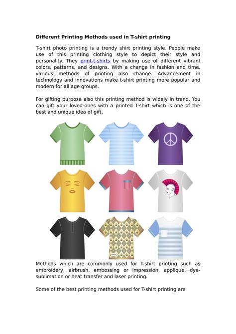 PPT - Different Printing Methods used in T-shirt Printing PowerPoint Presentation - ID:7526161