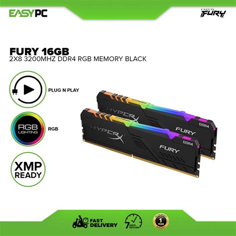 Kingston HyperX Fury 4GB | 8GB 2666Mhz |16GB(2X8)3200mhz | DDR4 | RAM | Memory | RGB | XMP ...