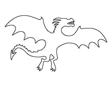 Printable Flying Dragon Template