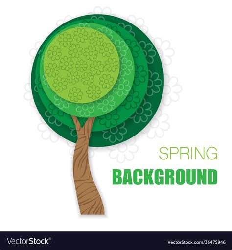 Spring tree background Royalty Free Vector Image