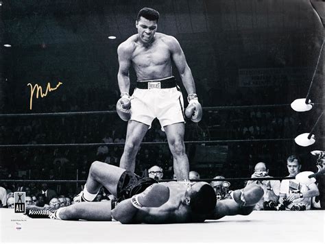 Muhammad Ali Standing Over Joe Frazier II - Black and White Print