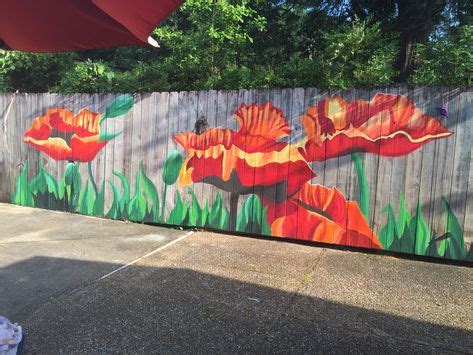 fence murals - Google Search | Mural, Yard art, Fence paint