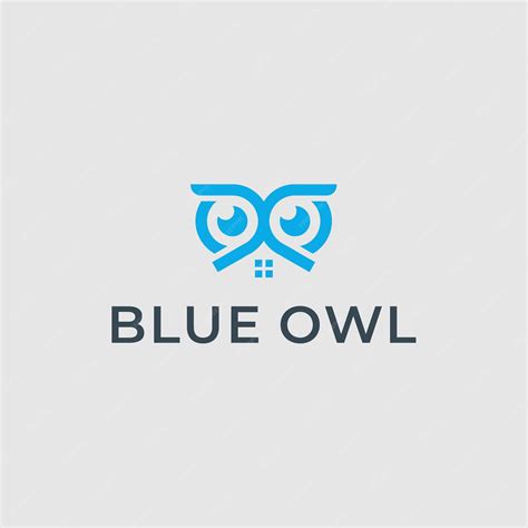 Premium Vector | Blue owl illustration logo concept