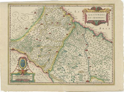 Original Antique Regional Map of France with Orleans, Auxerre and ...