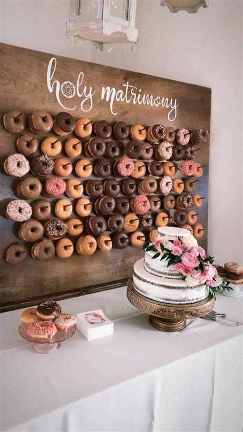 Rustic Wedding Donut Wall