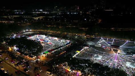 Drone shot fireworks at Queensbay Mall seaside 20225828 Stock Video at ...