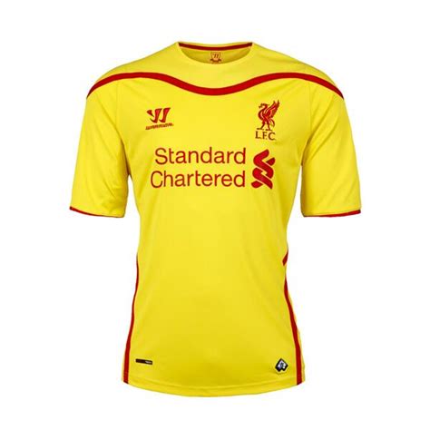 New Liverpool Away Kit 14/15- Warrior Yellow Liverpool Jersey 2014/2015 ...