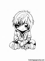 Emo Coloring Pages To Print  Free Printable sketch template