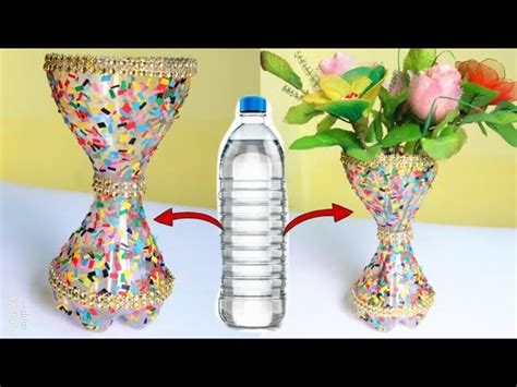 Best Out Of Waste Plastic Flower Vase.Plastic Bottle craft ideas.DIY ...