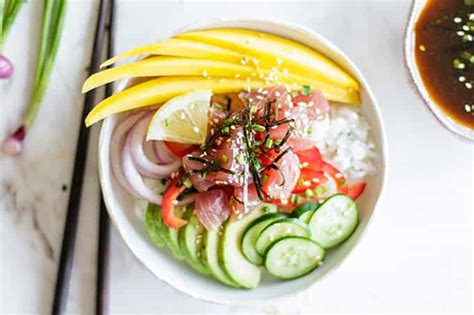 Hawaiian Ahi Poke Bowl Recipe - Sunkissed Kitchen